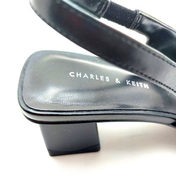 Braided Chain-Link Slingback Pumps - Black 6.5/7 US - Picture 11 of 13